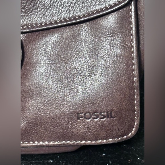 Fossil Brown Leather Crossbody Purse - Picture 6 of 7